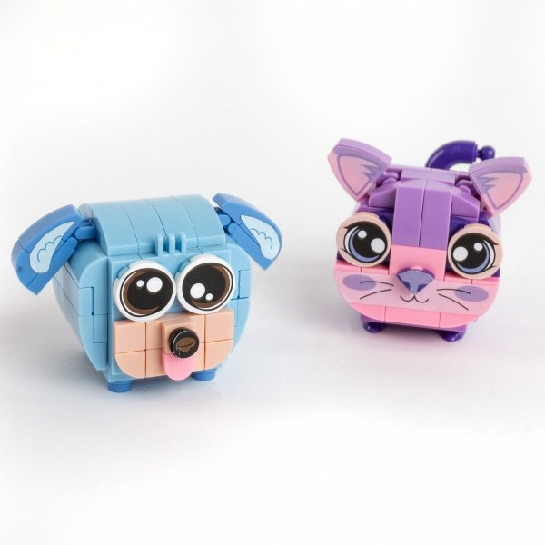 SNAPETS KLOCKI KONSTRUKCYJNE FIOLETOWY KOT DLA DZIECKA KIDEA DERFORM