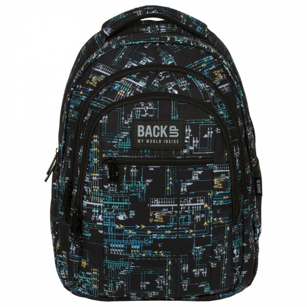 KOMPLET 4w1 PLECAK MŁODZIEŻOWY BACKUP DLA CHŁOPAKA SZKOLNY UKŁAD SCALONY