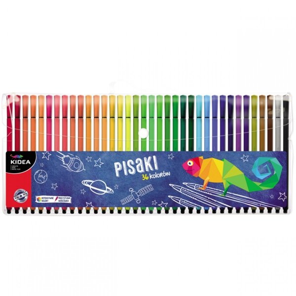 Pisaki Flamastry Mazaki Kidea 36 Kolorów w Etui [PI36KA]