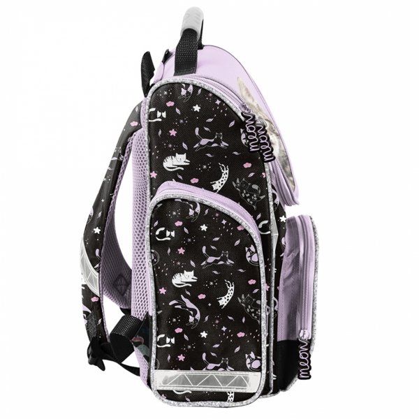 TORNISTER KOT DZIEWCZĘCY SZKOLNY Z KOTKIEM DO 1 KLASY KOTEK KOMPLET 3w1