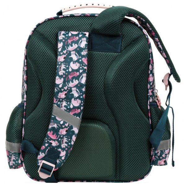 Dziewczęcy Plecak Szkolny Kotki do Podstawówki komplet 5w1 z Kotkiem