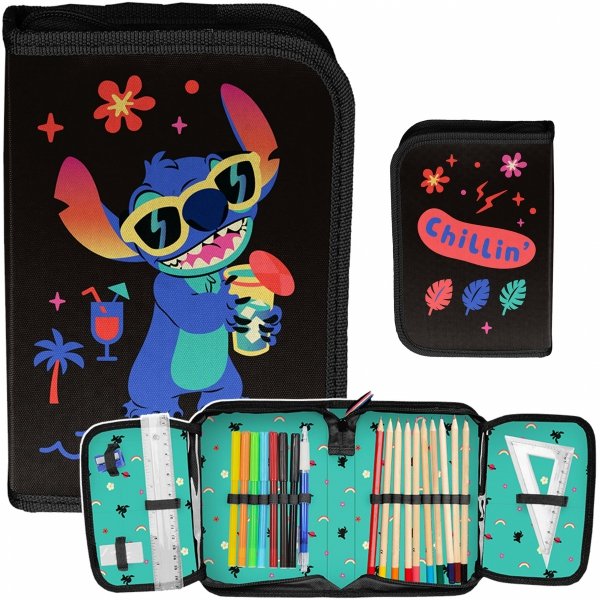 PIÓRNIK STICH PASO SZKOLNY DLA DZIECI Z WYPOSAŻENIEM DZIEWCZĘCY STITCH