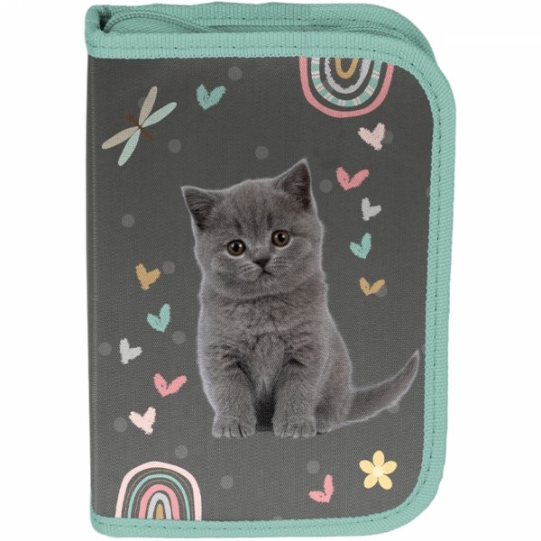 PIÓRNIK KOTEK SZKOLNY DO PODSTAWÓWKI DLA DZIEWCZYNEK DO 1 KLASY Z KOTKIEM