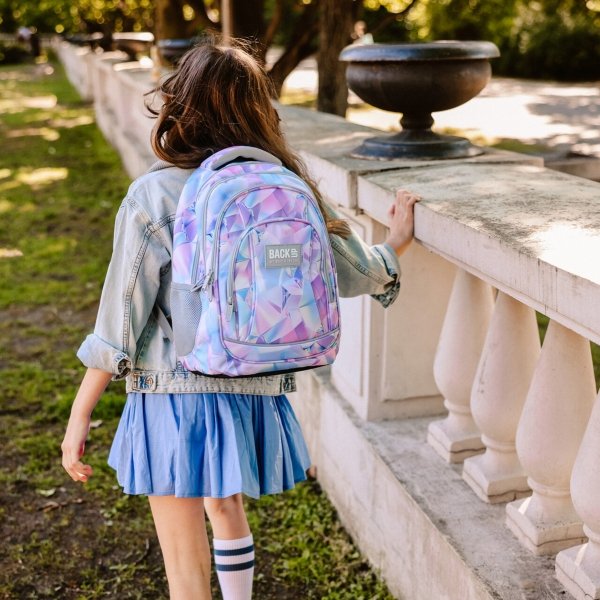 ZESTAW 5el PLECAK BACKUP REFLEKSY SZKOLNY MŁODZIEŻOWY DZIEWCZĘCY