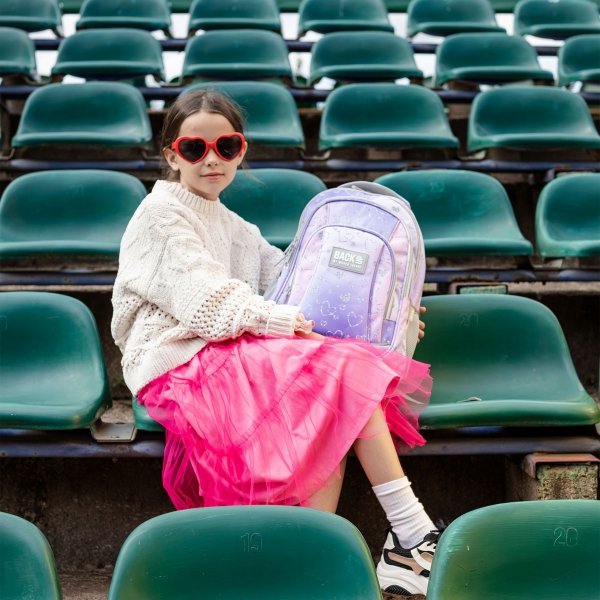 PLECAK SZKOLNY MŁODZIEŻOWY BACKUP  DLA DZIEWCZYNY TWINKLE KOMPLET 5w1 SERCA