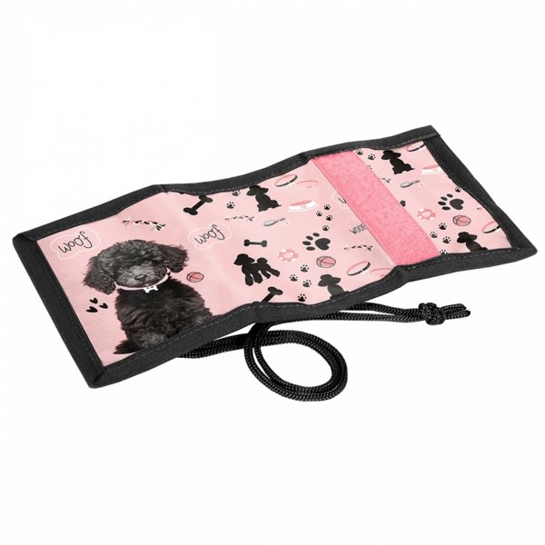 PORTFEL DZIECIĘCY Z PIESKAMI SZKOLNY PASO PORTFELIK DLA DZIEWCZYNEK PIESEK