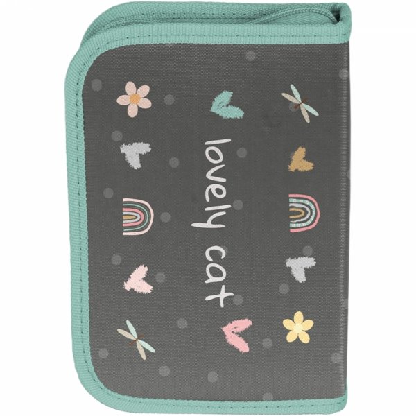 PIÓRNIK Z WYPOSAŻENIEM Z KOTKIEM SZKOLNY DLA DZIEWCZYNEK KOTEK CATS PASO