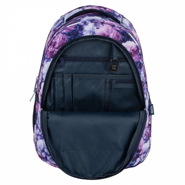 PLECAK MŁODZIEŻOWY BACKUP DZIEWCZĘCY SZKOLNY VIOLET KWIATY 26 l KWIATKI