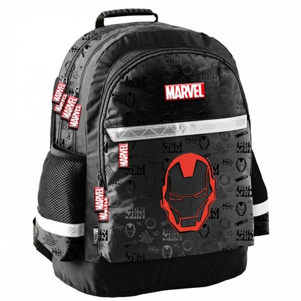 PLECAK IRON MAN SZKOLNY AVENGERS PODSTAWÓWKI DLA CHŁOPAKÓW ZESTAW 5 elem.