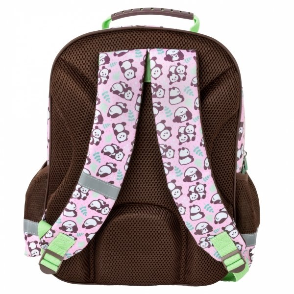 PANDA PLECAK z MISIEM DLA UCZENNIC SZKOLNY DZIEWCZĘCY DO 1 KLASY ZESTAW 5w1