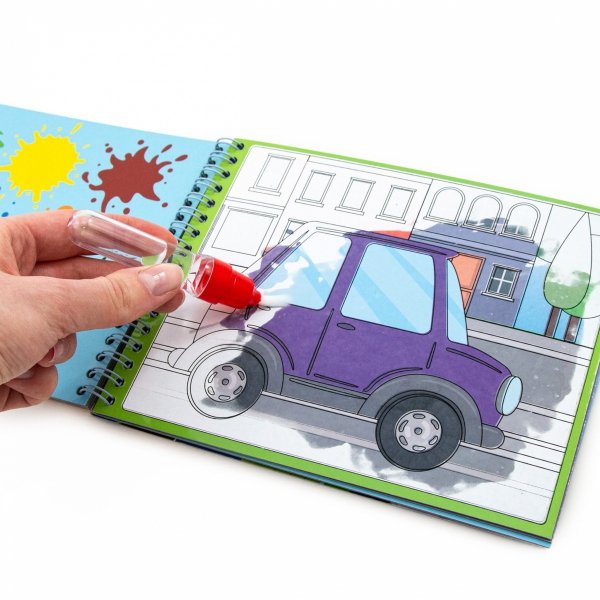 AUTA MAGICZNA WIELORAZOWA KOLOROWANKA WODNA KIDEA DLA DZIECKA POJAZDY