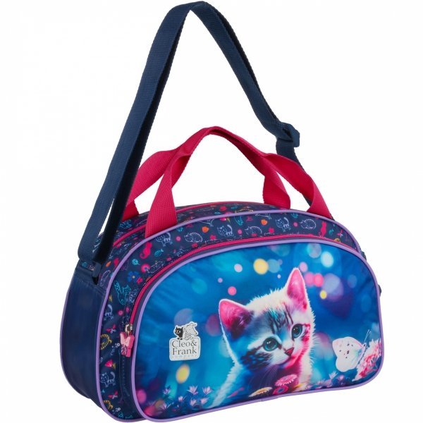 TORBA SZKOLNA KOT SPORTOWA NA BASEN DLA DZIEWCZYN Z KOTKAMI WYCIECZKOWA