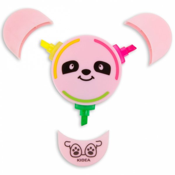 KIDEA ZAKREŚLACZE Z FIGURKĄ 3w1 NEONOWE FLAMASTRY