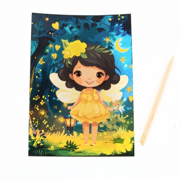 ŚWIECĄCA W CIEMNOŚCI WYDRAPYWANKA Z KOLOROWANKĄ MAGIC KIDEA KSIĘŻNICZKI