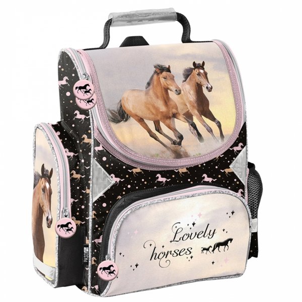 KOŃ TORNISTER SZKOLNY ZESTAW 5w1 W KONIE DO 1 KLASY PODSTAWÓWKI z KONIEM