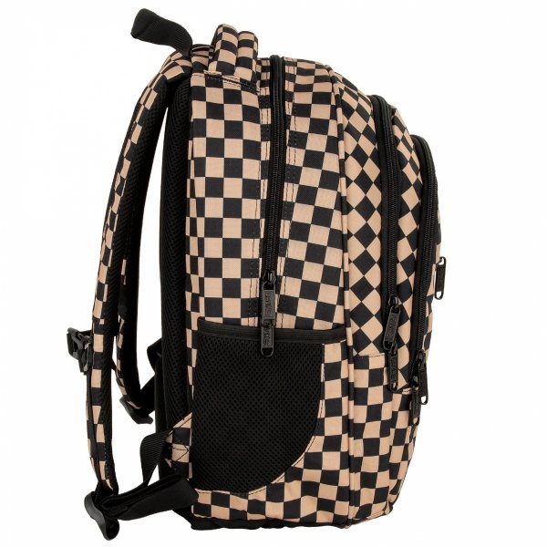 SZACHOWNICA PLECAK MŁODZIEŻOWY BACKUP SZKOLNY BEŻOWY KRATKA DERFORM