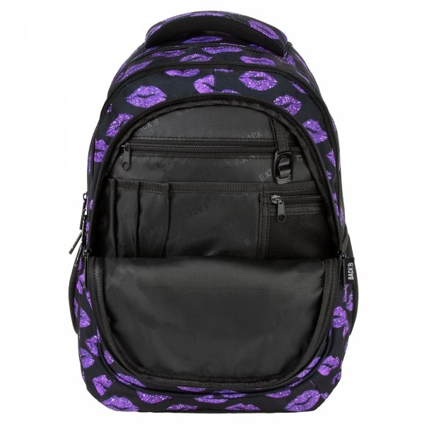 USTA BACKUP PLECAK SZKOLNY MŁODZIEŻOWY DZIEWCZĘCY GLITTER KISS ZESTAW 3w1
