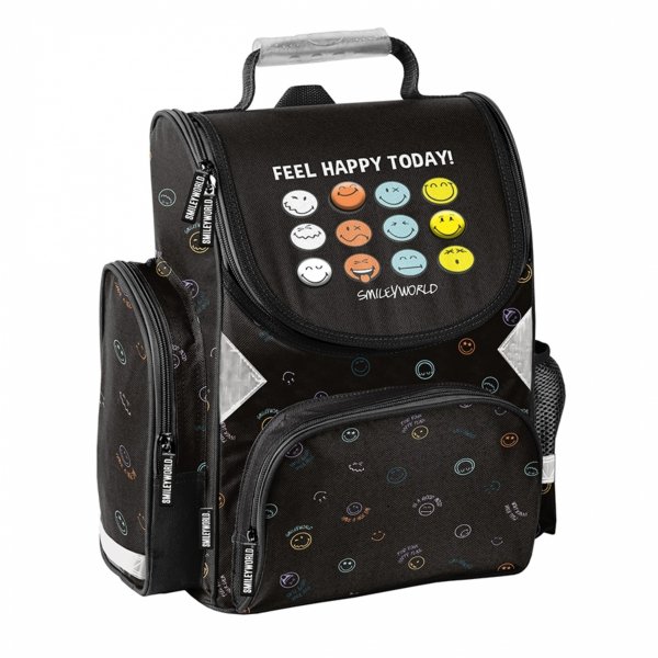 TORNISTER SMILEY SZKOLNY DO KLAS 1-4 DO PODSTAWÓWKI BUŹKI ZESTAW 3el EMOTKI