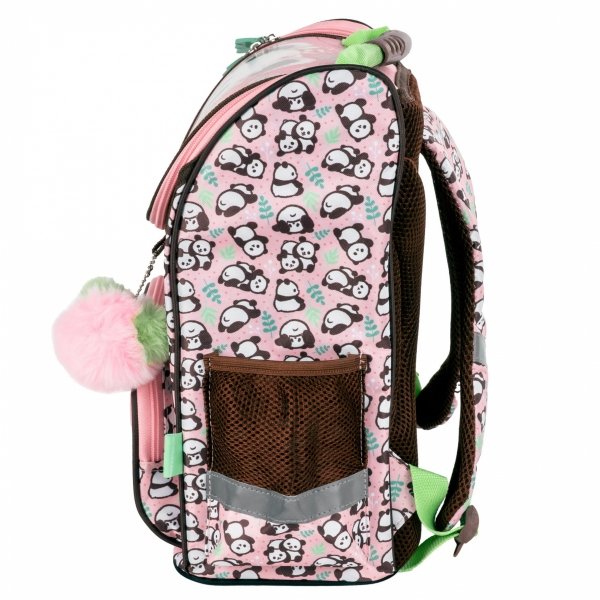 TORNISTER z PANDĄ SZKOLNY ZESTAW 3w1 DLA DZIEWCZYNY Z MISIEM DO 1 KLASY