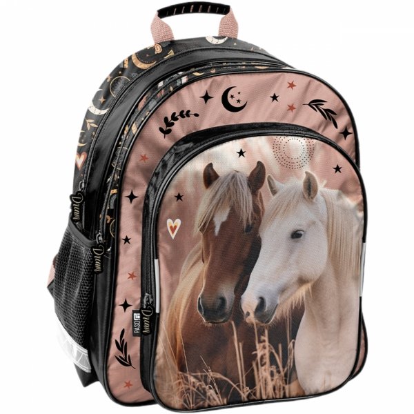 KONIE PLECAK SZKOLNY Z KONIEM DLA DZIEWCZYNEK DO 1 KLASY PODSTAWÓWKI HORSE