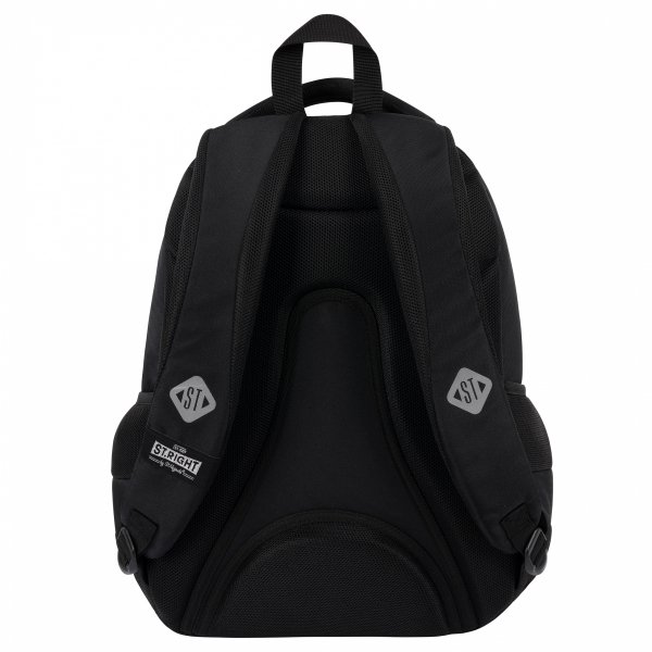 ST.RIGHT PLECAK CZARNY SZKOLNY 3-kom MAJEWSKI MŁODZIEŻOWY SPORTOWY