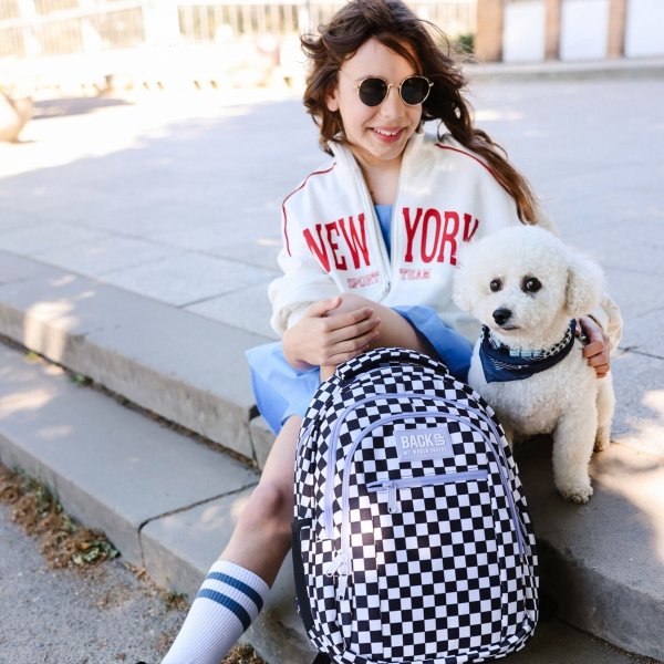 PLECAK KOMPLET 5el MŁODZIEŻOWY BACKUP SZKOLNY SZACHOWNICA KRATKA KRATKA