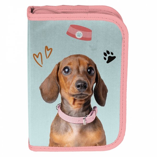 TORNISTER SZKOLNY Z PIESKIEM JAMNK DO 1 KLASY PODSTAWÓWKI ZESTAW 5w1 PIES