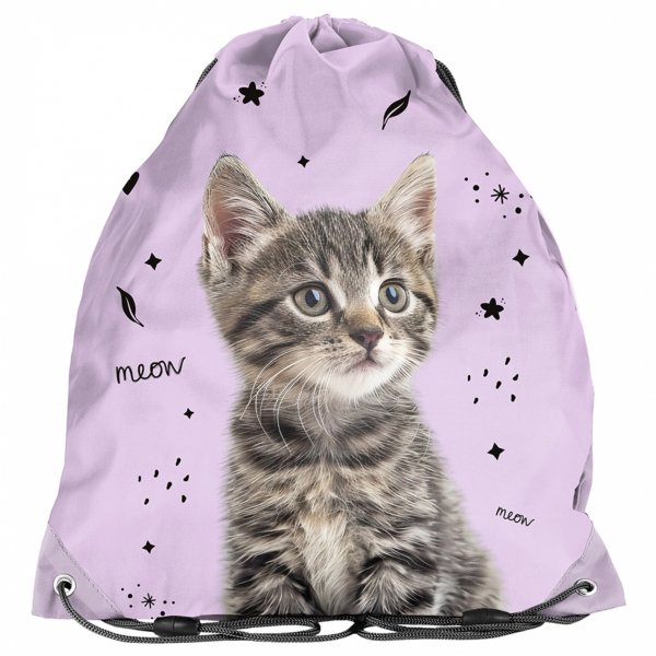 PLECAK Z KOTKIEM SZKOLNY DLA DZIEWCZYNY DO 1 KLASY ZESTAW 6w1 KOTEK PASO