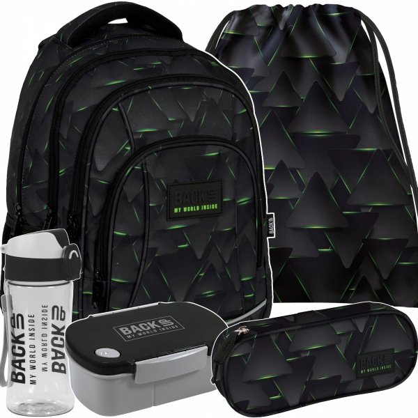 CHŁOPIĘCY BACKUP PLECAK SZKOLNY MŁODZIEŻOWY KOMPELT 5 ele CYBER DERFORM