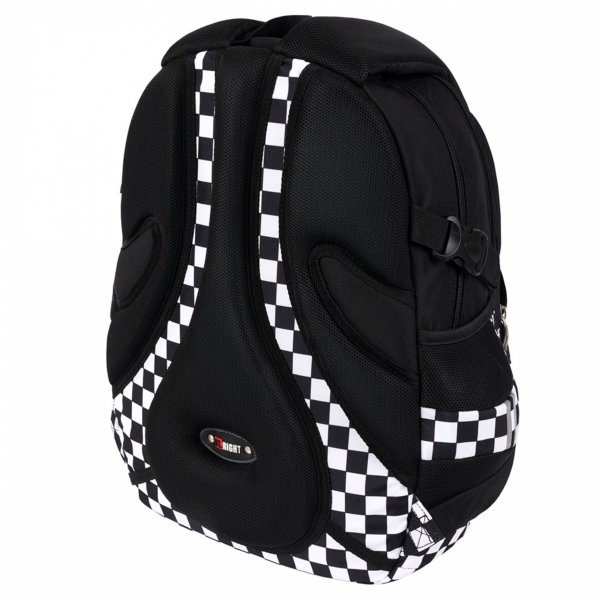 ST.RIGHT PLECAK SZKOLNY MŁODZIEŻOWY SZACHOWNICA K-POP CHAIN DUŻY ZESTAW 5el