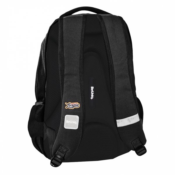 NASZYWKI PLECAK SZKOLNY CZARNY BeUniq MŁODZIEŻOWY DLA CHŁOPAKA DO SZKOŁY