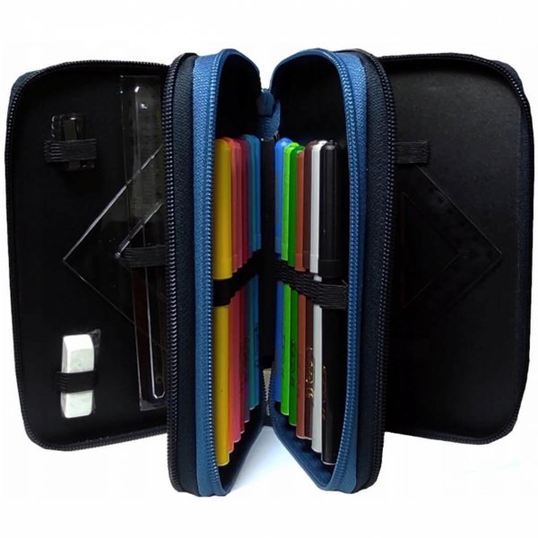 HERLITZ PIÓRNIK 3 komorowy DO SZKOŁY z WYPOSAŻENIEM TURTLE