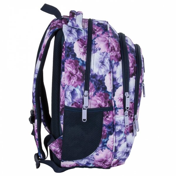 KOMPLET 5w1 PLECAK KWIATY  MŁODZIEŻOWY BACKUP DLA DZIEWCZYNY SZKOLNY VIOLET