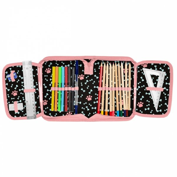 PLECAK PIESEK SZKOLNY POJEMNY DO 1-3 KLASY ZESTAW 5w1 DLA DZIEWCZYNY PIES