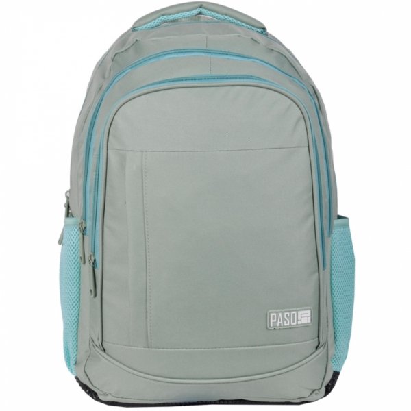 SZARY MŁODZIEŻOWY PLECAK 3-kom. BIZNESOWY PODRÓŻNY DUŻY MĘSKI DAMSKI PASO