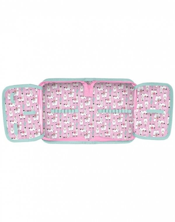 Piórnik Dziewczęcy z Lamami Rozkładany [PP19LA-001BW]