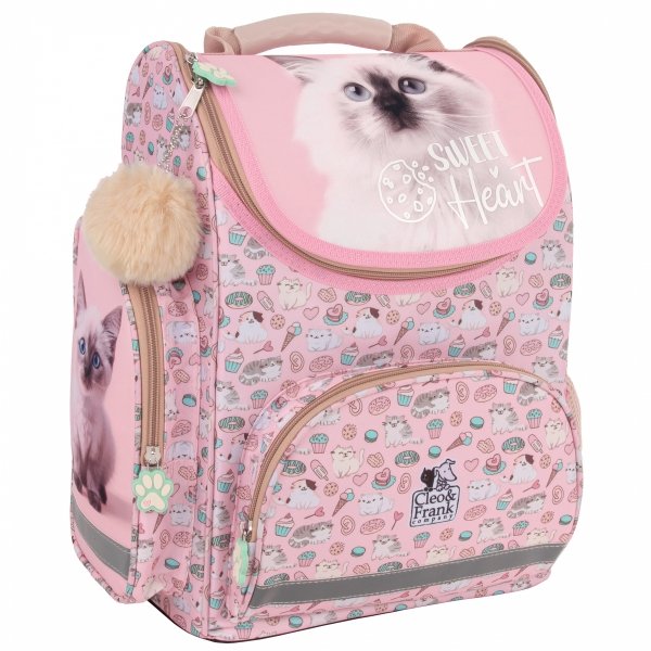 TORNISTER SZKOLNY KOTEK DERFORM ZESTAW 5w1 DLA DZIEWCZYNEK Z KOTKAMI CATS