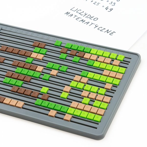 LICZYDŁO DLA DZIECI SZKOLNE PŁASKIE DO PLECAKA PIXEL NAUKA LICZENIA KIDEA