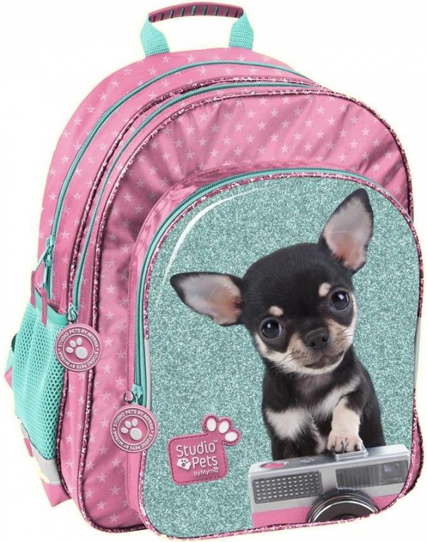Plecak Szkolny Piesek Chihuahua dla Dziewczyny Zestaw [PTE-090]