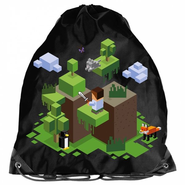 TORNISTER MINECRAFT GRA SZKOLNY GAMING DLA CHŁOPAKÓW DO 1 KLASY KOMPLET 3w1