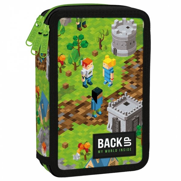 MINECRAFT POTRÓJNY PIÓRNIK BACKUP 3 KOM. Z WYPOSAŻENIEM GAMING GRA PIKSELE