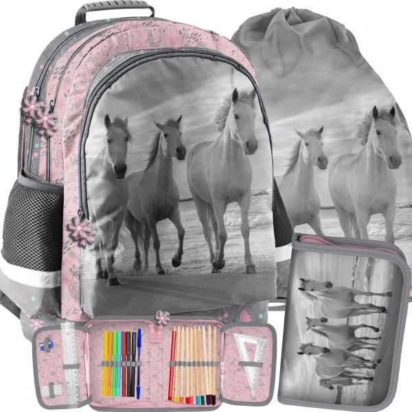 Plecak Szkolny Zestaw dla Dziewczyny Paso Koń [PP21HO-116]
