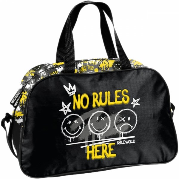 SPORTOWA TORBA NA BASEN SMILEY NA WYCIECZKI EMOTIKONY BUŻKI PASO CZARNA