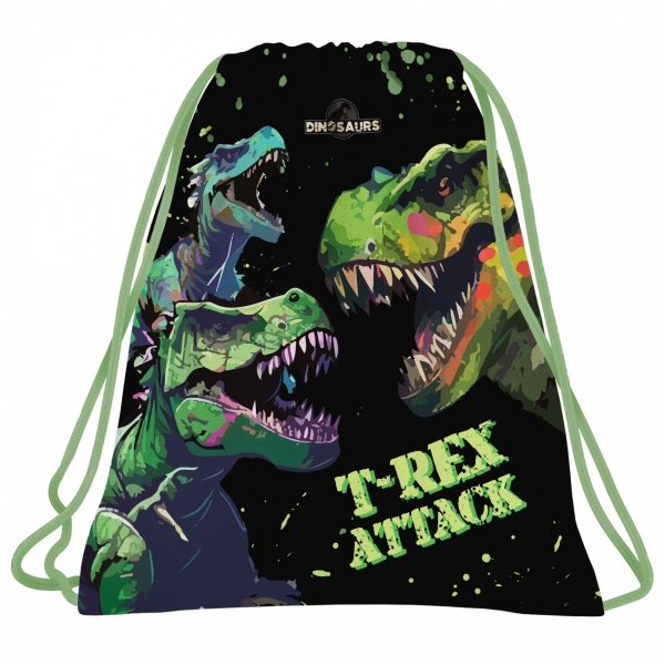 PLECAK DINOZAURY SZKOLNY DO 1 KLASY KOMPLET 3el TORNISTER TYRANOZAUR T-REX