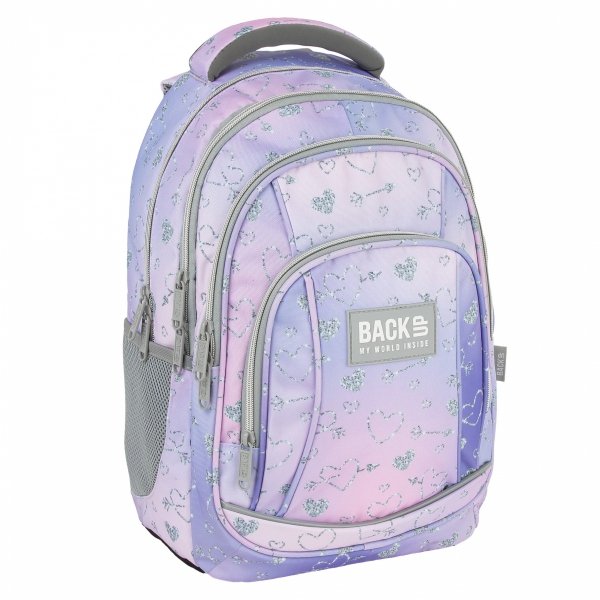 BACKUP PLECAK SZKOLNY MŁODZIEŻOWY DZIEWCZĘCY TWINKLE KOMPLET 5w1 SERCA