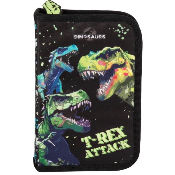 PLECAK DINOZAURY SZKOLNY DO 1 KLASY KOMPLET 3w1 TORNISTER TYRANOZAUR T-REX