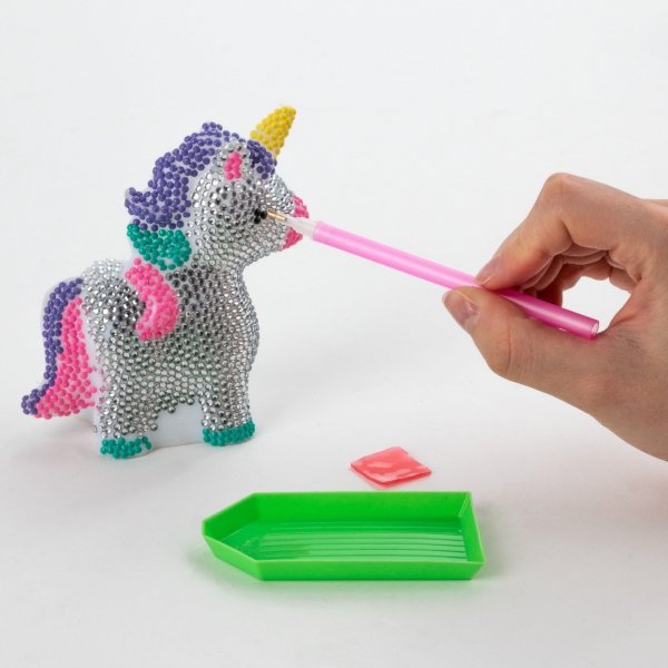 DIAMENTOWA FIGURKA DIY ZESTAW KREATYWNY UNICORN JEDNOROŻEC KIDEA KORALIKI