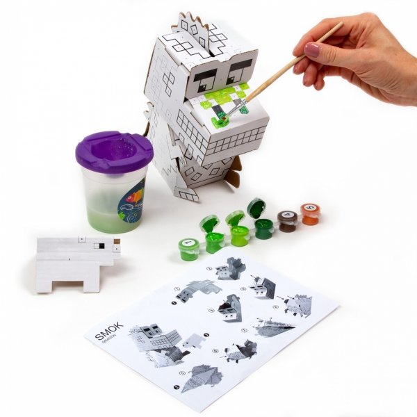 Smok Figurka 3D Malowanie po Numerach Kidea komplet Dinozaur [F3DMNGSKA]