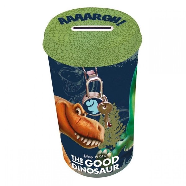 Skarbonka Dobry Dinozaur dla Dziecka Metalowa z Kłódką [605961]