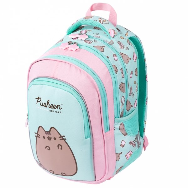 PUSHEEN MINT KOMPLET 5w1 MAJEWSKI DLA DZIEWCZYNEK PLECAK KOT KOTKI 